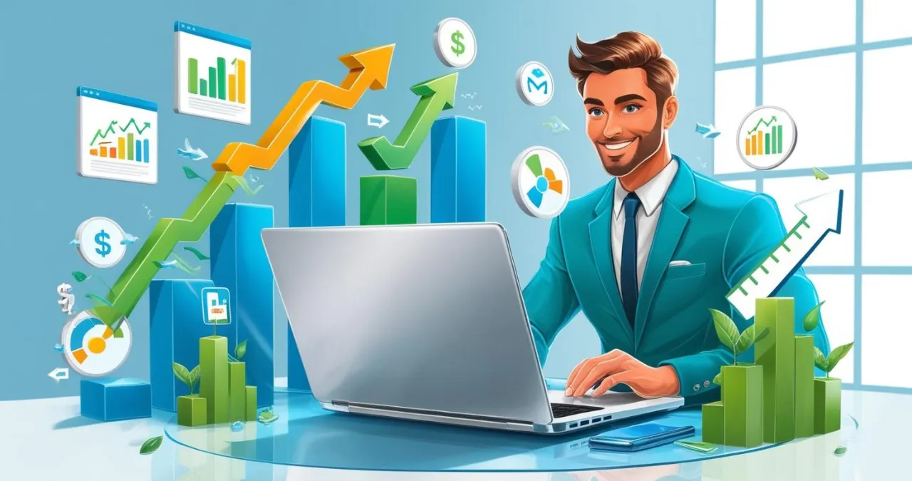 Negócio online receita recorrente - empreendedor digital criando múltiplas fontes de renda passiva
