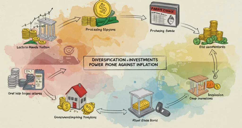 Diversificação de investimentos para proteger o poder de compra contra a inflação