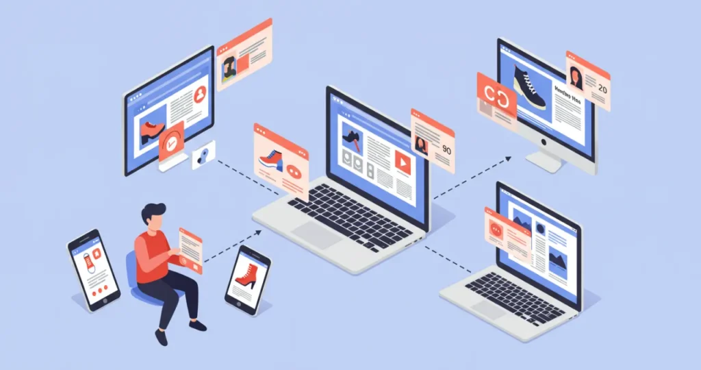 Estratégia de remarketing para anúncios online eficazes em múltiplos dispositivos
