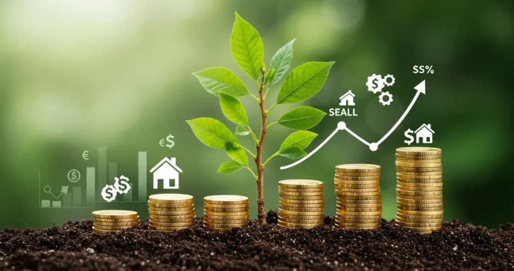 Gerenciar seu dinheiro através de investimentos diversificados para crescimento patrimonial