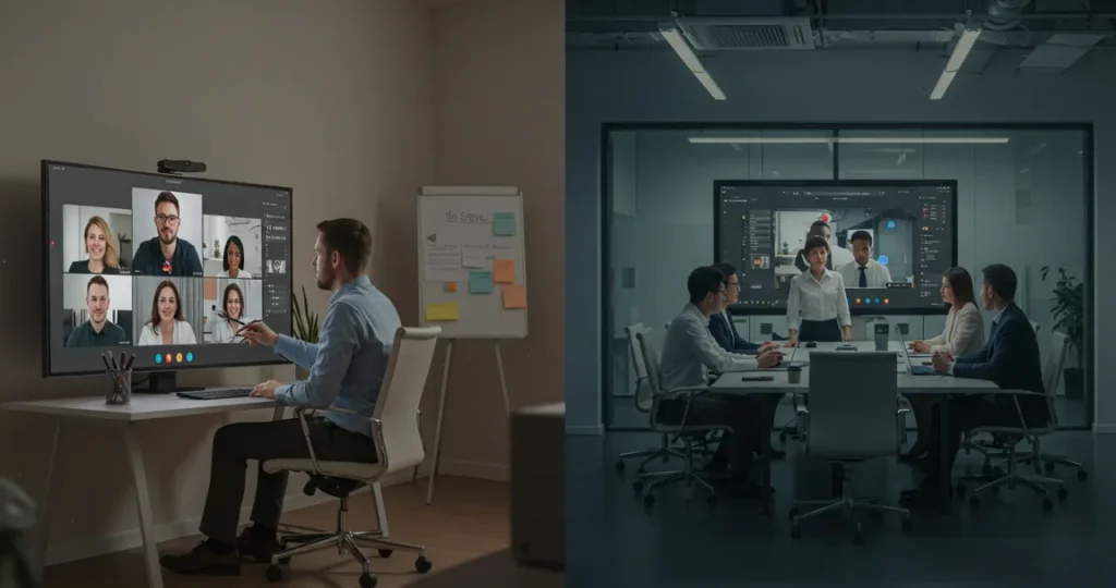 Trabalho híbrido como tendência de negócios transformadora para empresas modernas