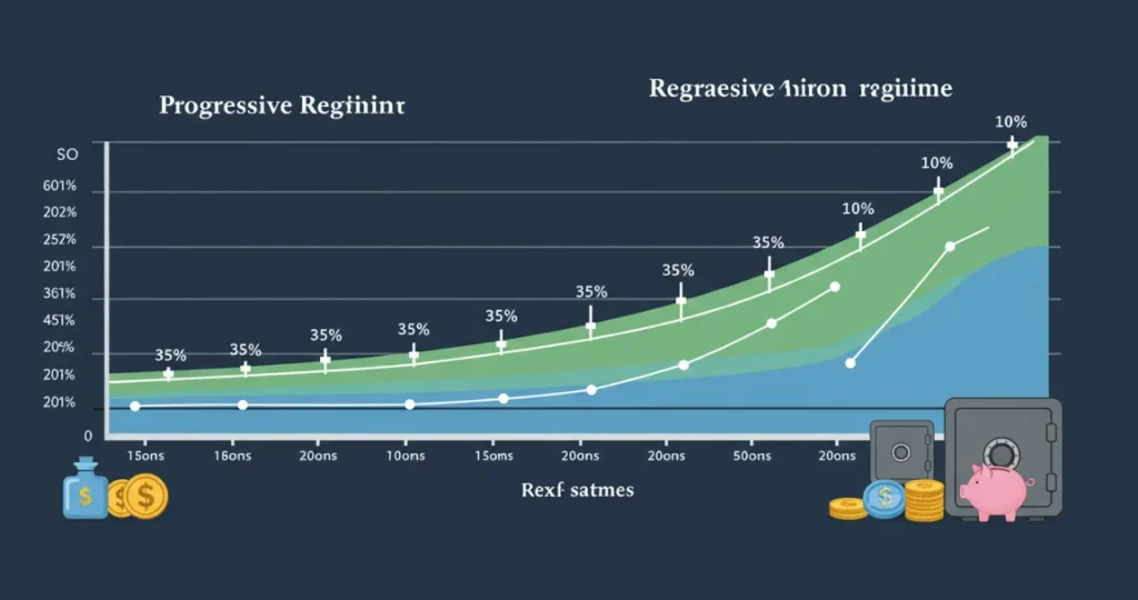 Comparativo de regimes tributários na previdência privada mostrando a tributação aliada ou inimiga nos investimentos de longo prazo.