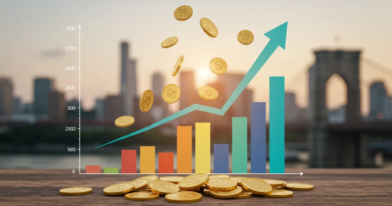 Conceito de resiliência financeira com elementos visuais de proteção, crescimento e estabilidade