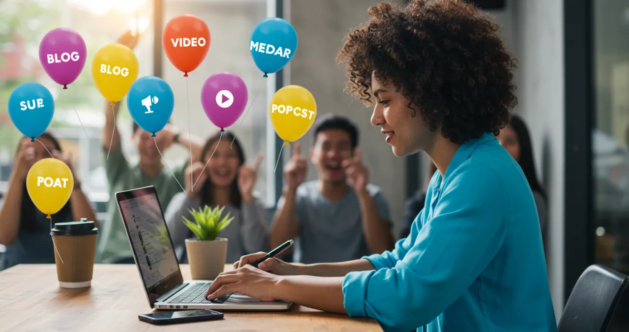 Anúncios online eficazes no computador com gráficos de crescimento de vendas