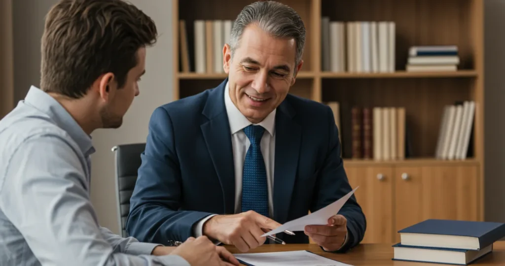 Diálogo profissional sobre aumento de salário entre colaborador e gestor em ambiente corporativo