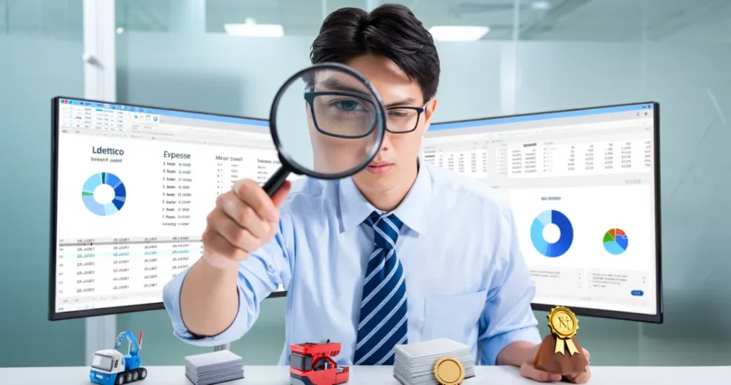 Gestor analisando planilha de custos para evitar erros financeiros nas empresas através de controle eficiente