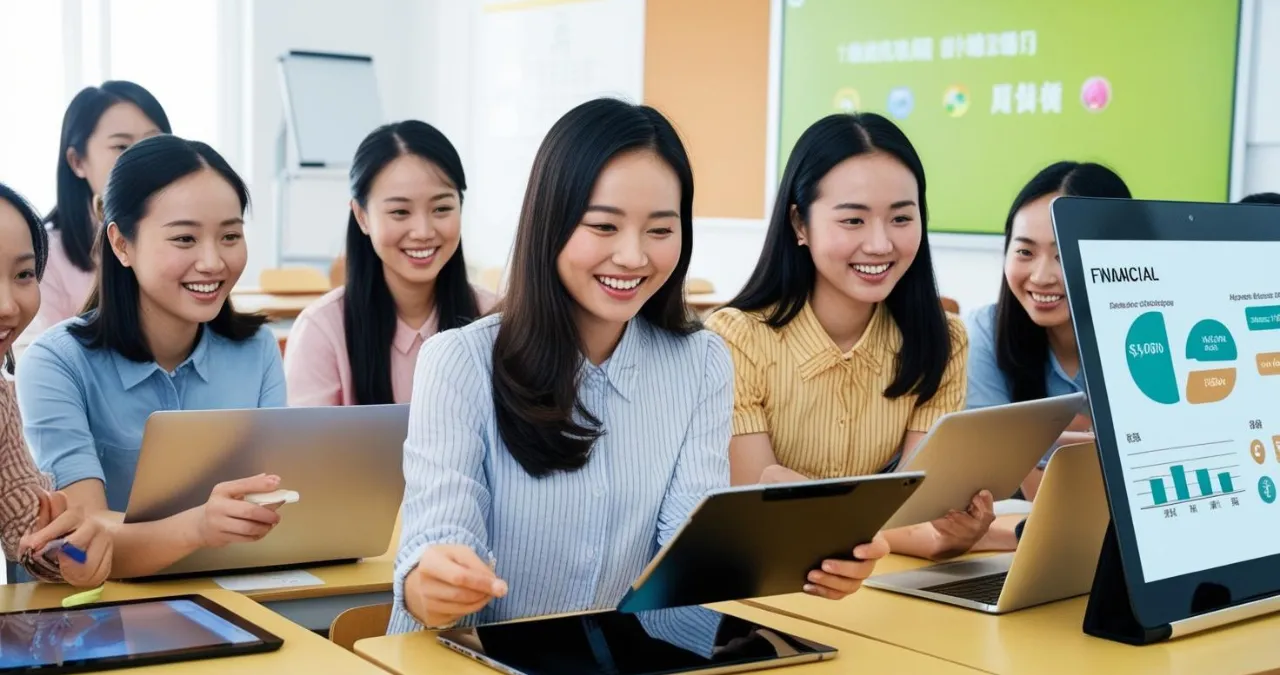 Jovens aprendendo sobre educação financeira para construir seu futuro financeiro