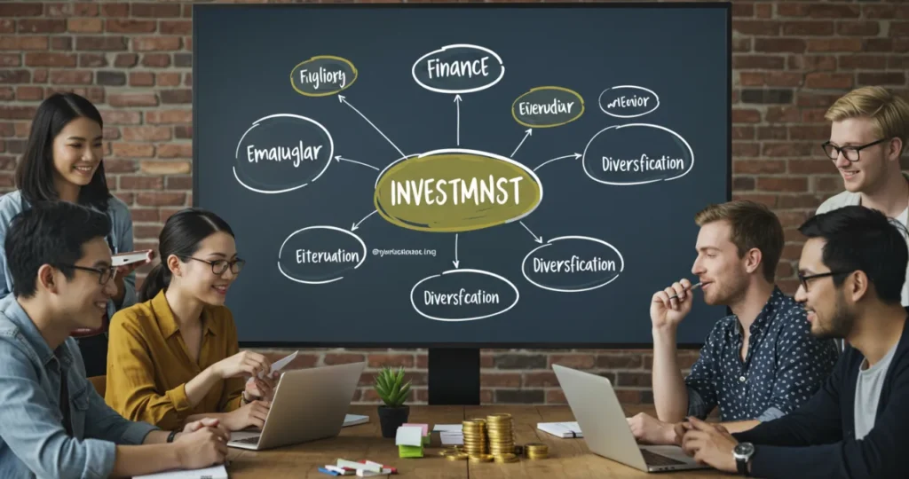 Jovens construindo mentalidade de prosperidade no mercado financeiro através do conhecimento