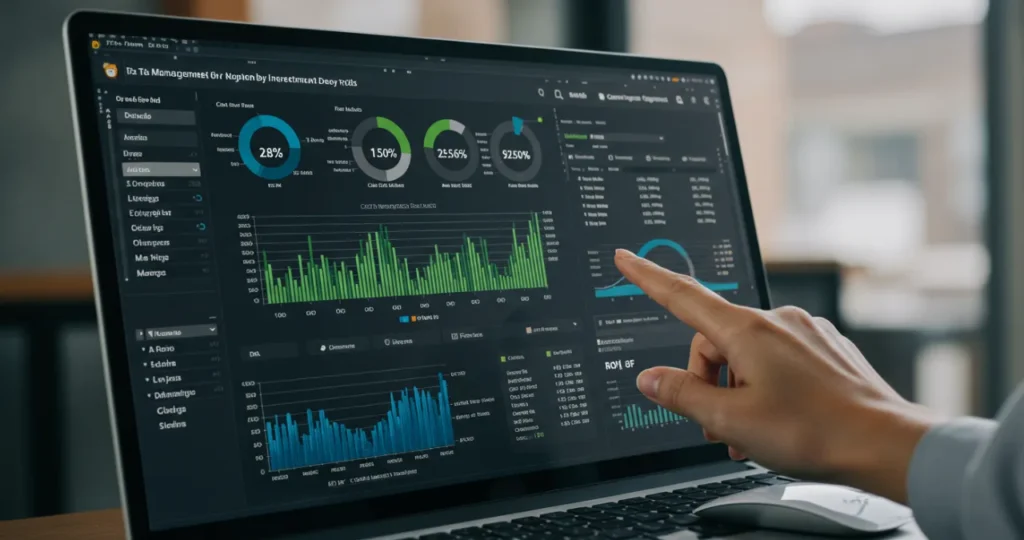 Software de gestão tributária analisando dados de custo ou investimento empresarial